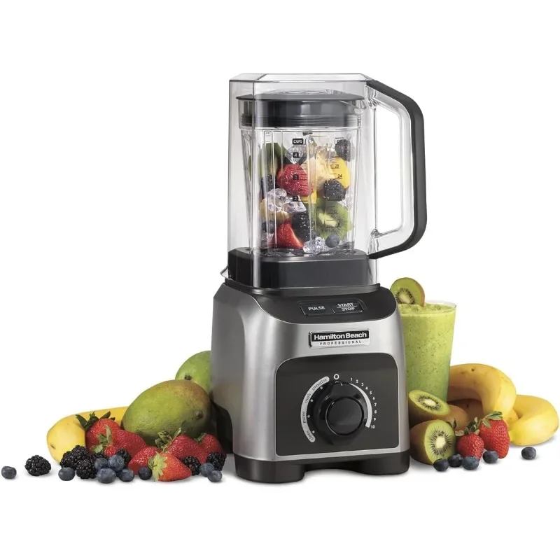 Hamilton Beach Professional Quiet Shield Blender,1500W,32oz BPA Free Jar,4 Programs&Variable Speed Dial for,Silver (58870),1500W
Hamilton Beach Professional Quiet Shield Blender,1500W,32oz BPA Free Jar,4 Programs&Variable Speed Dial for,Silver (58870),1500W