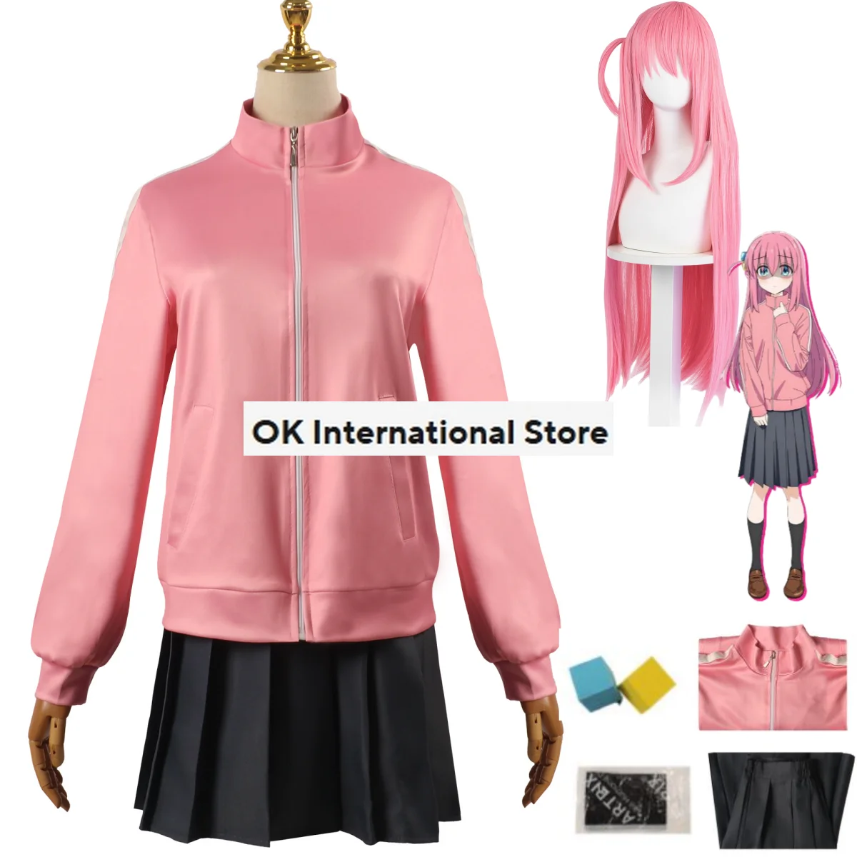 Аниме BOCCHI THE ROCK! Костюм для косплея из парика для взрослых женщин
Аниме BOCCHI THE ROCK! Костюм для косплея из парика для взрослых женщин