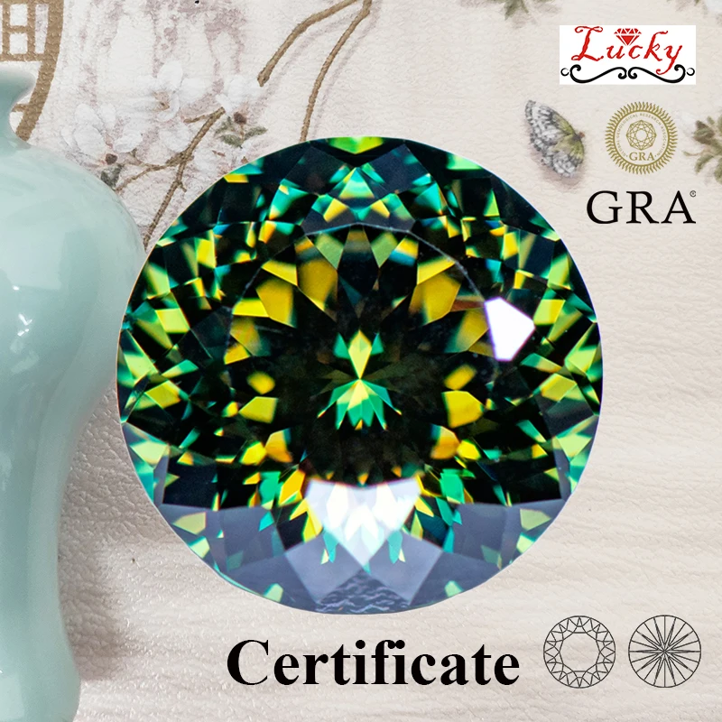 Moissanite Round Shape VVS1 Yellow Green Natural Color 100 Faces Cut Bead for Charms DIY Jewelry Making with GRA Certificate
Moissanite Round Shape VVS1 Yellow Green Natural Color 100 Faces Cut Bead for Charms DIY Jewelry Making with GRA Certificate