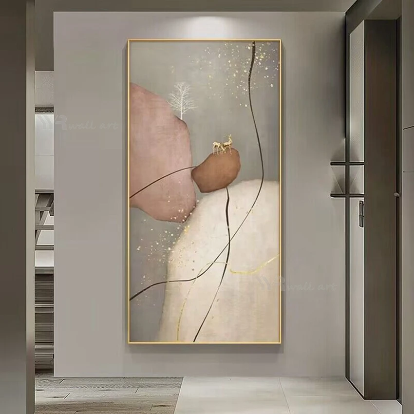 Golden Deer Nordic Modern Abstract Pure Handmade Oil Painting For Home Decoration Bedroom Restaurant Living Room And Sofa Mural
Golden Deer Nordic Modern Abstract Pure Handmade Oil Painting For Home Decoration Bedroom Restaurant Living Room And Sofa Mural