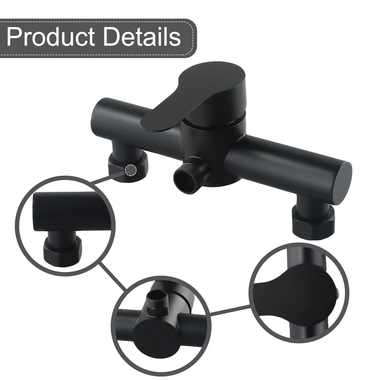 Parts Shower Faucet 304 Stainless Steel Black G1/2 Inch Hot Cold Water Regulator Lifting Type Painted Wall-mounted Exquisite
Parts Shower Faucet 304 Stainless Steel Black G1/2 Inch Hot Cold Water Regulator Lifting Type Painted Wall-mounted Exquisite
