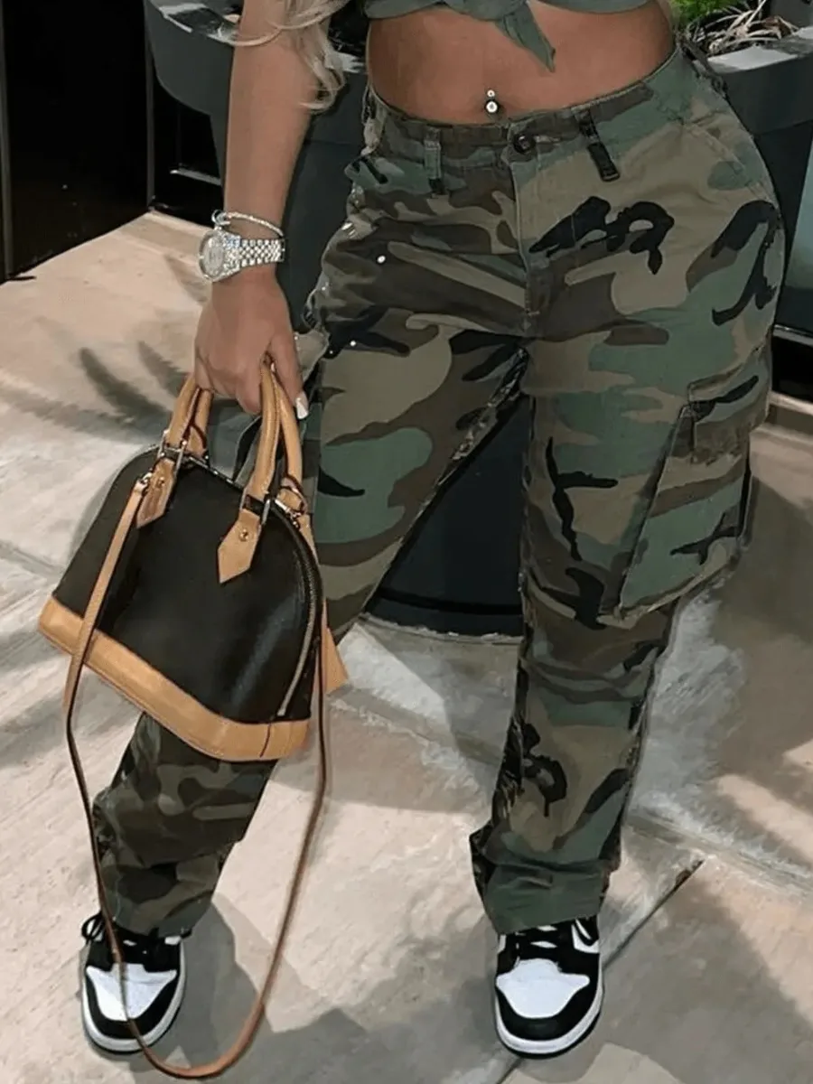 High Waist Camo Multicolor Cargo Pants Street Casual Side Pocket Camouflage Women Streetwears Straight Lady Trousers Y2k Pants
High Waist Camo Multicolor Cargo Pants Street Casual Side Pocket Camouflage Women Streetwears Straight Lady Trousers Y2k Pants