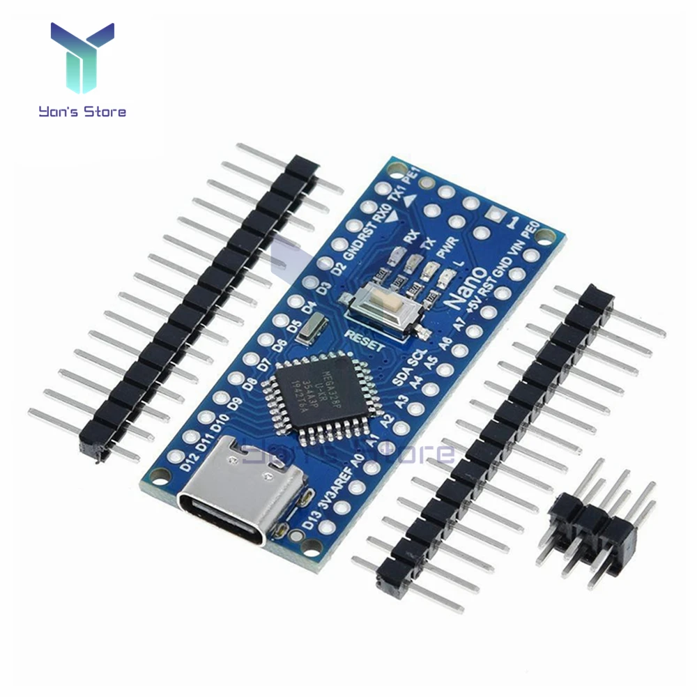 Type-C NANO V3.0 CH340 ATMEGA328P-AU Development Board Module 5V 16M USB Micro-controller board for Arduino 328P NANO 3.0 CH340
Type-C NANO V3.0 CH340 ATMEGA328P-AU Development Board Module 5V 16M USB Micro-controller board for Arduino 328P NANO 3.0 CH340