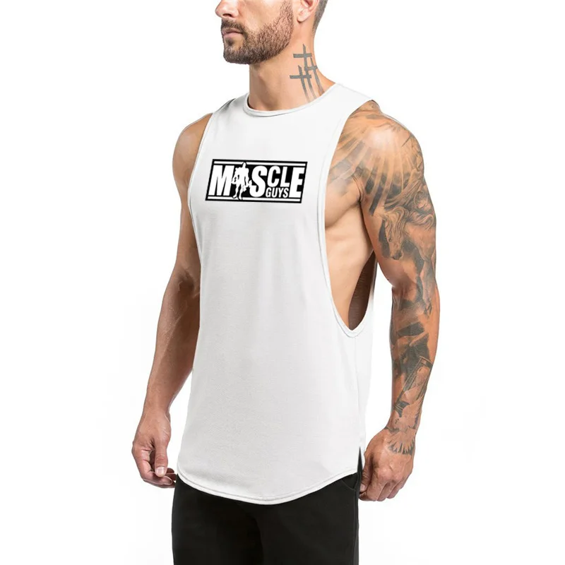 

Mens Brand Muscle Sporting Vest Casual Gym Tank Top Fashion Sports Bodybuilding Fitness Singlets Sleeveless Cotton Undershirt