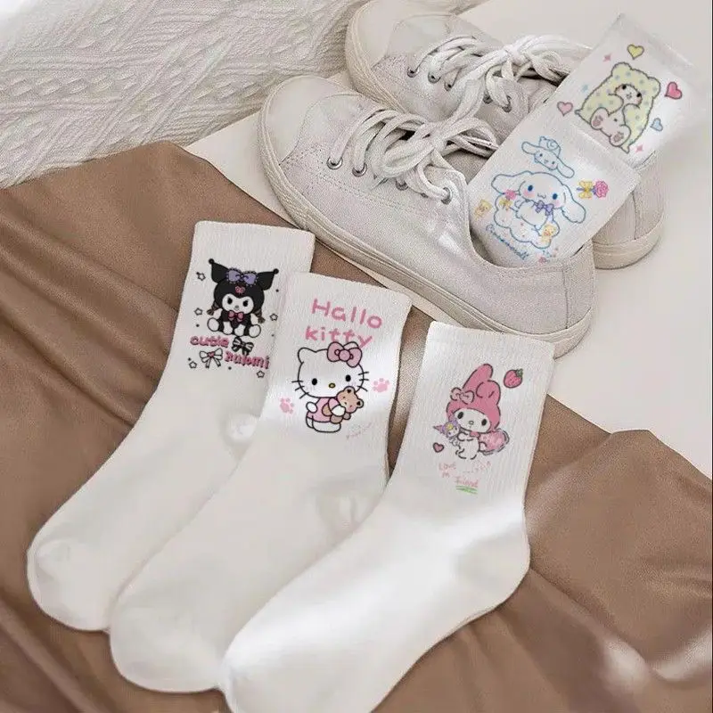 Kawaii Sanrio Socks Lady`s Kuromi Cinnamonroll Hellokitty Mymelody Ins All-Match Autumn Winter Cute Cartoon Girl Heart Socks
Kawaii Sanrio Socks Lady`s Kuromi Cinnamonroll Hellokitty Mymelody Ins All-Match Autumn Winter Cute Cartoon Girl Heart Socks