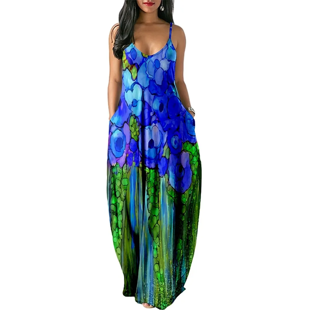2022 Summer Dress For Women Floral Printed Sexy Sleeveless Midi Backless Party V-Neck Dresses Beach Casual Streetwear robe 6XL
2022 Summer Dress For Women Floral Printed Sexy Sleeveless Midi Backless Party V-Neck Dresses Beach Casual Streetwear robe 6XL