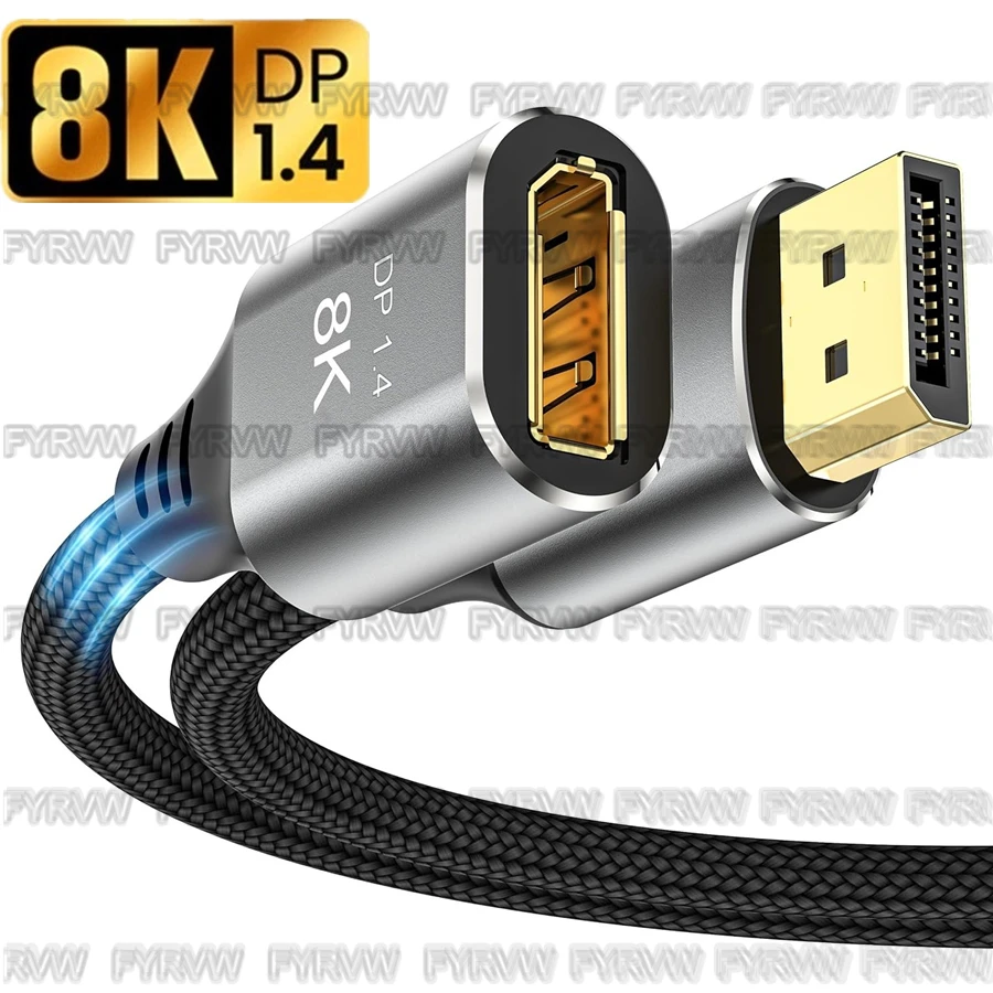 8K DP165Hz Extension Cable Display Port Extend Cable DP1.4 Male to Female Cable for HDTV Nintend Switch Projector DP Splitter
8K DP165Hz Extension Cable Display Port Extend Cable DP1.4 Male to Female Cable for HDTV Nintend Switch Projector DP Splitter