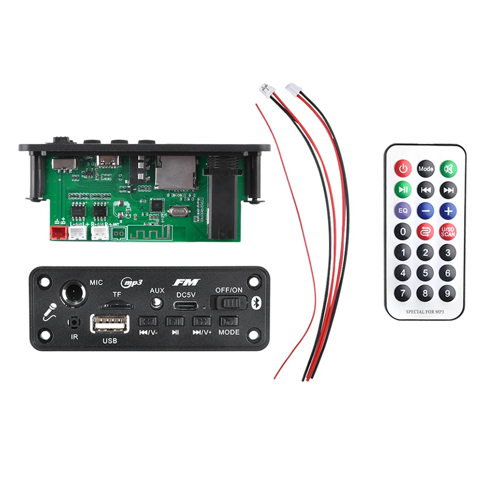 MP3 Bluetooth Amplifier Decoder Board 2 * 3W With Microphone Jack MIC Bluetooth 5.3 Lossless U disk TF Card AUX Player
MP3 Bluetooth Amplifier Decoder Board 2 * 3W With Microphone Jack MIC Bluetooth 5.3 Lossless U disk TF Card AUX Player