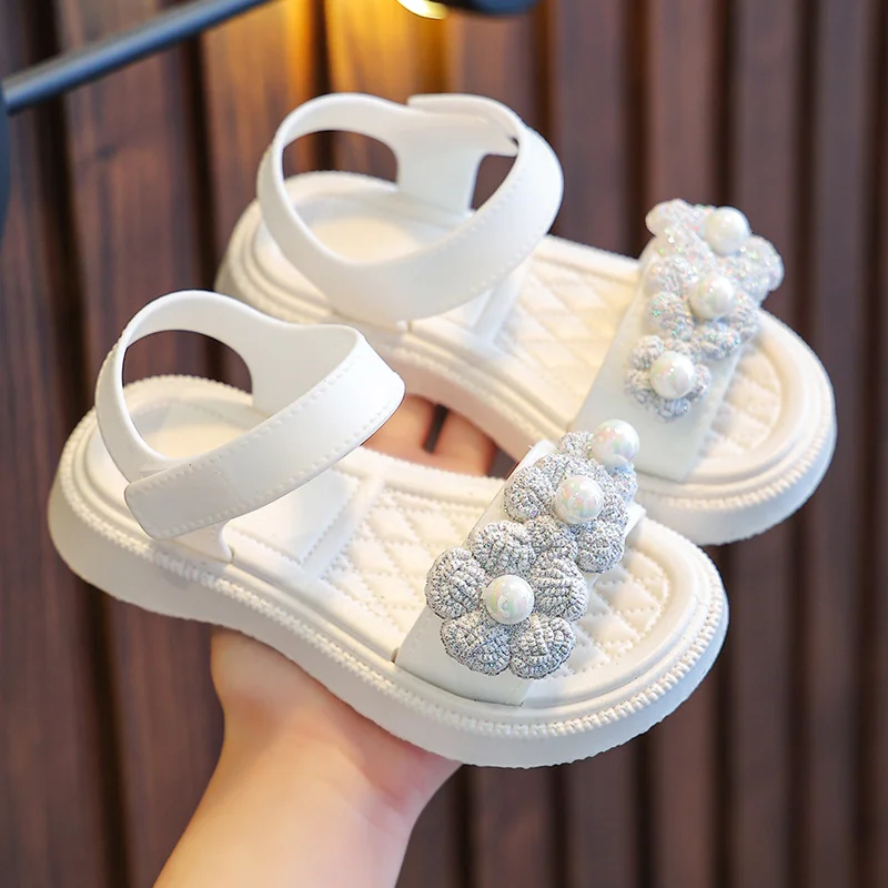 Breathable Sandals For Children Flower Pearl Princess Shoes Casual Summer School Shoes Girl Outdoor Beach Kid Sandal Baby Slides
Breathable Sandals For Children Flower Pearl Princess Shoes Casual Summer School Shoes Girl Outdoor Beach Kid Sandal Baby Slides