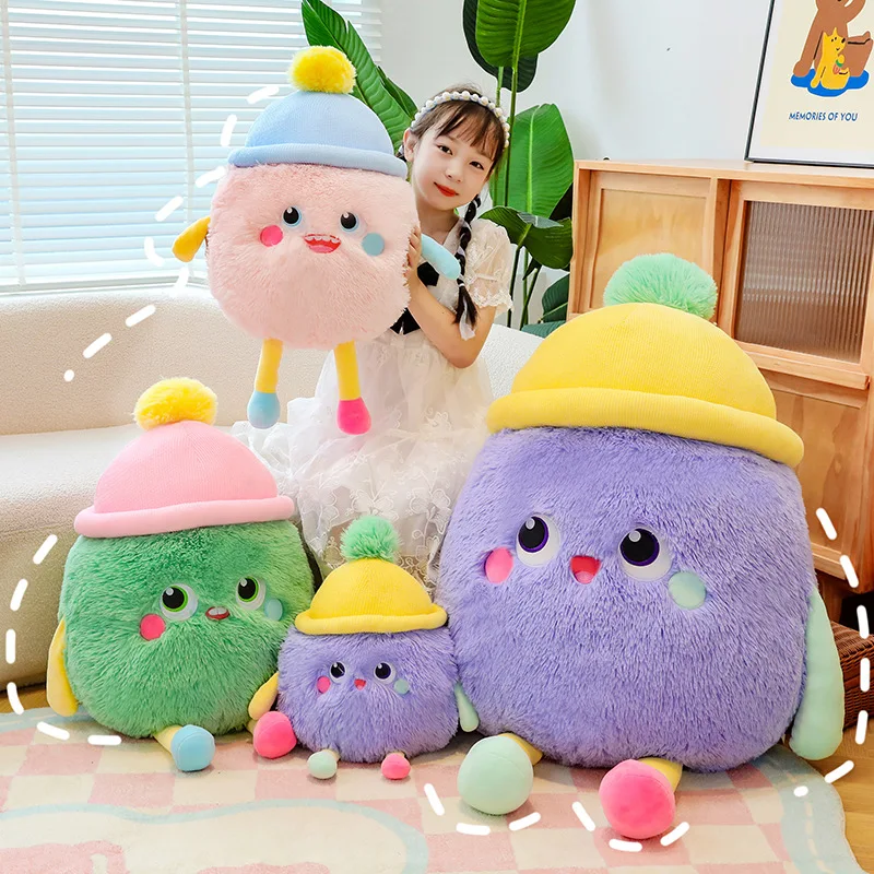 

75cm Large Cute Creative Dopamine Monster Doll Plush Toy Doll On Bed Girl Doll Throw Pillow Home Decoration Children's Gift