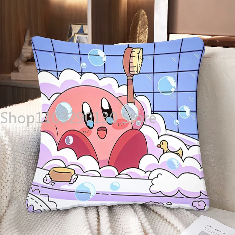 Kirbi Симпатичные Детские подушки для дивана с двусторонним принтом, чехол для подушки 45*45, Детские Чехлы для дома 
Kirbi Симпатичные Детские подушки для дивана с двусторонним принтом, чехол для подушки 45*45, Детские Чехлы для дома