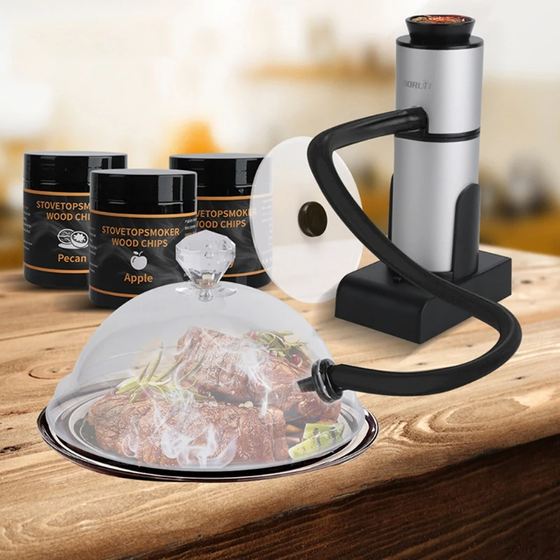 Hand-held Food Smoker Smoking Gun Portable Smoke Infuser Meat Smoky Machine Cooking Smoked Kitchen Products Sawdust Smoker
Hand-held Food Smoker Smoking Gun Portable Smoke Infuser Meat Smoky Machine Cooking Smoked Kitchen Products Sawdust Smoker