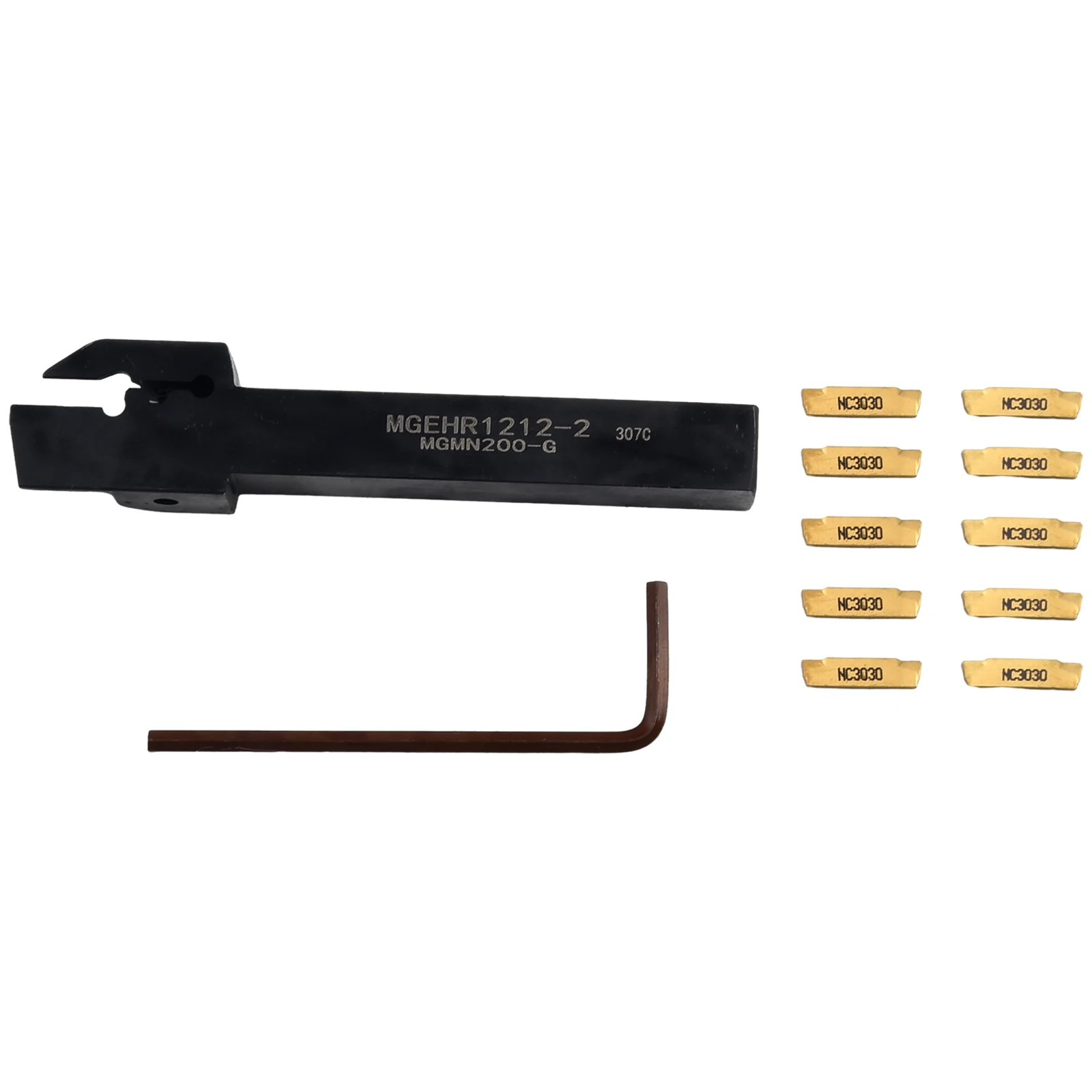 Holder Wrench Carbide Lathe Inserts Blade MGEHR1212-2 2mm Grooving Tool Kit 12*12mm Shank 10Pcs MGMN200 New 2018
Holder Wrench Carbide Lathe Inserts Blade MGEHR1212-2 2mm Grooving Tool Kit 12*12mm Shank 10Pcs MGMN200 New 2018