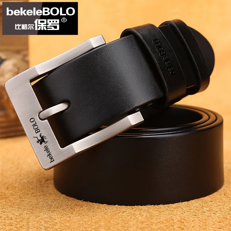 

Men Belt 3.8cm Men Leather Belt New Fashion Luxury Designer Cow Leather Waist Belts Pin Buckle for Men 105-125cm