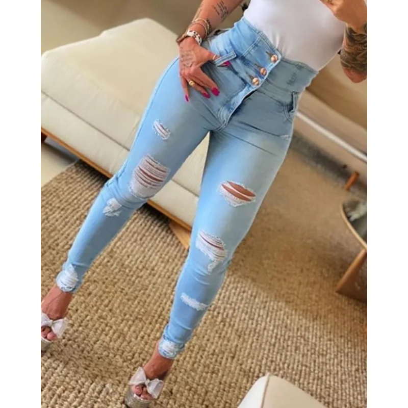 2023 Casual High Waist Pencil Pants Fashion Women's Y2k Streetwear Jeans Pants for Women Slim Fit Hole Trousers Female 25661
2023 Casual High Waist Pencil Pants Fashion Women's Y2k Streetwear Jeans Pants for Women Slim Fit Hole Trousers Female 25661