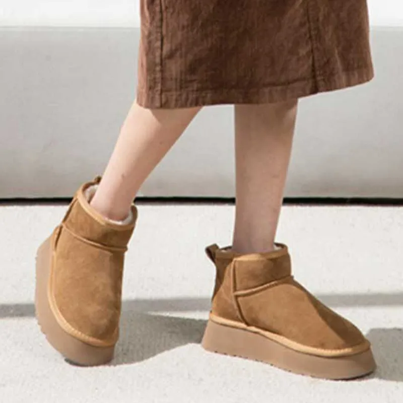 New Ankle Snow Boots 2023 Winter Women's Boots Suede Lady Platform Shoes Plush Warm Flats British Style Female Shoes Botas Mujer
New Ankle Snow Boots 2023 Winter Women's Boots Suede Lady Platform Shoes Plush Warm Flats British Style Female Shoes Botas Mujer