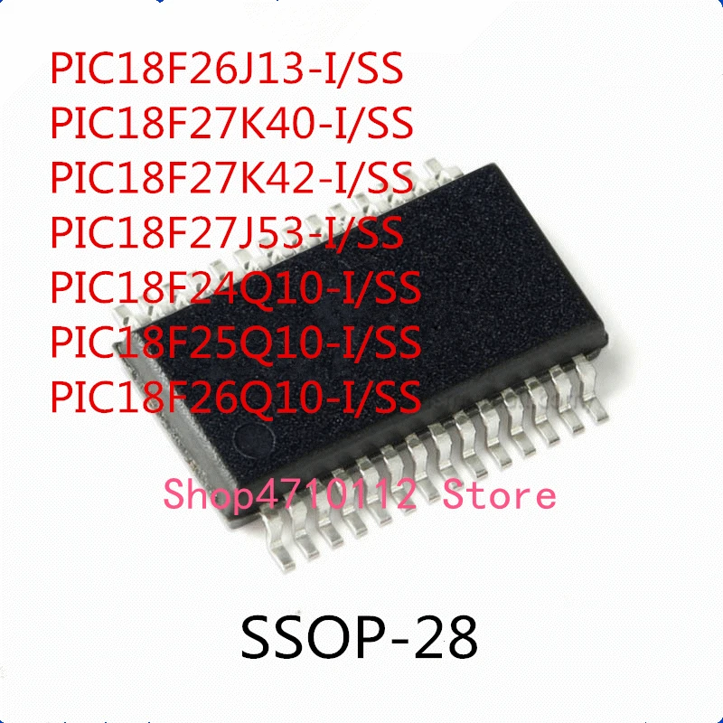 10 шт. Φ/SS PIC18F26J13-I/SS PIC18F27K40-I/SS PIC18F27K42-I/SS PIC18F27J53-I/SS IC
10 шт. Φ/SS PIC18F26J13-I/SS PIC18F27K40-I/SS PIC18F27K42-I/SS PIC18F27J53-I/SS IC