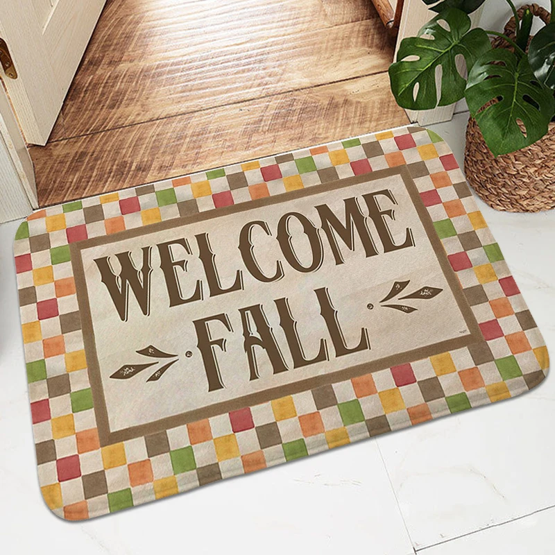 

Welcome Mat Hallway Bedroom Bathroom Rug Anti Slip Carpets for Living Room Soft Doormat Entrance Door Modern Home Decoration