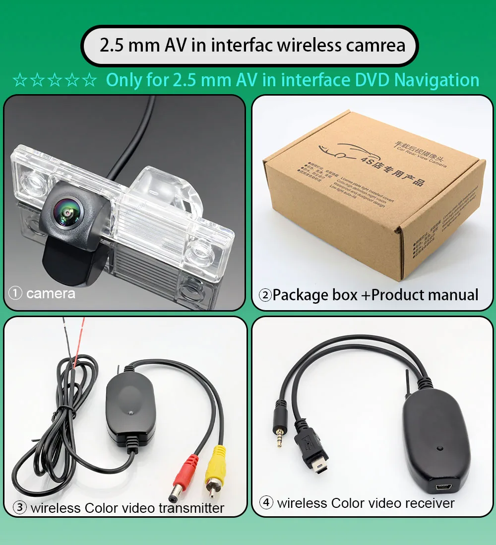 

2.4 Ghz Wireless Rear View Fisheye Camera Chevy Chevrolet Optra Spark Sonic Tosca 1999~2014 HD Color Transmitter Receiver