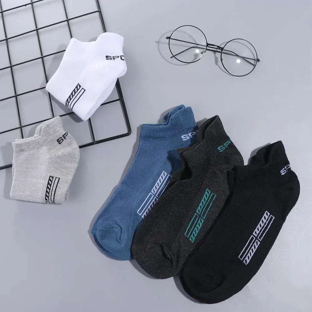 

10Pairs/Lot High Quality Men Socks Ankle Breathable Cotton Sports Socks Mesh Casual Athletic Summer Thin Cut Short Sokken Gifts