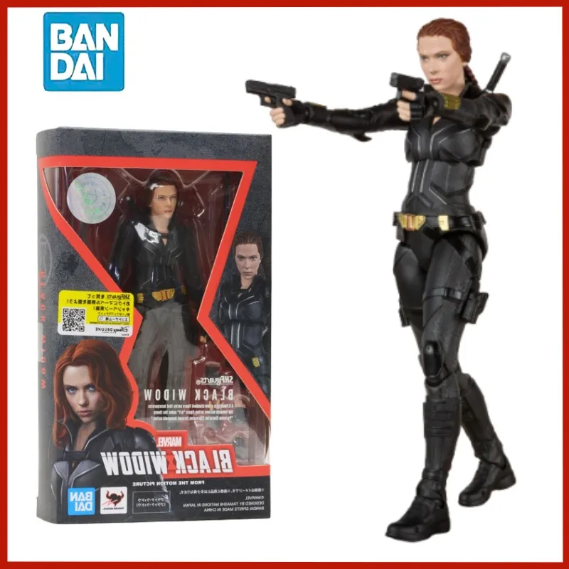 

Bandai Original Shf Marvel Black Widow Movie Multiple Accessories Equipo Action Figure Collection Decoration Model Toy Kid Gift