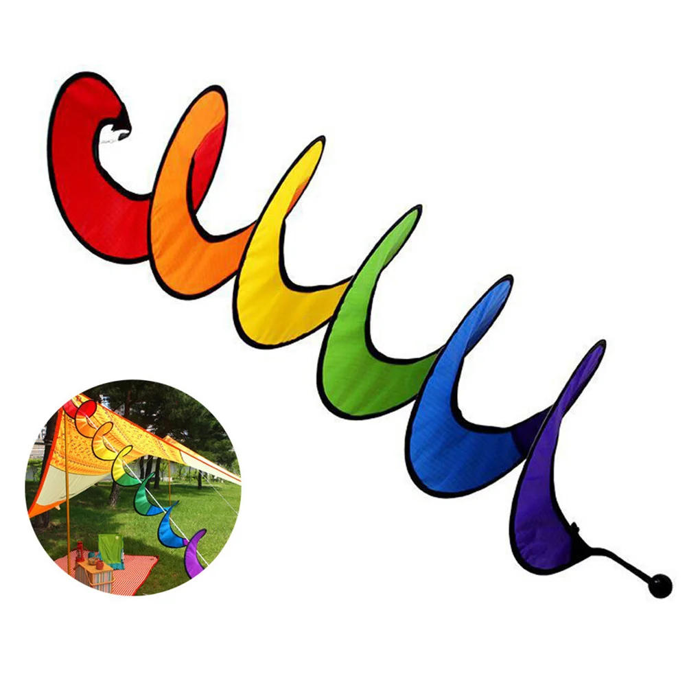 Outdoor Hanging Rainbow Rotating Vertical Colorful Windmill Spiral Rainbow Wind Strip For Camping Tent Garden Home Decoration
Outdoor Hanging Rainbow Rotating Vertical Colorful Windmill Spiral Rainbow Wind Strip For Camping Tent Garden Home Decoration