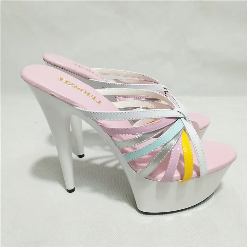 6 inches in summer Round head stilettos, fashionable feet in sexy shoes, 15 cm heel high women's dance shoes
6 inches in summer Round head stilettos, fashionable feet in sexy shoes, 15 cm heel high women's dance shoes