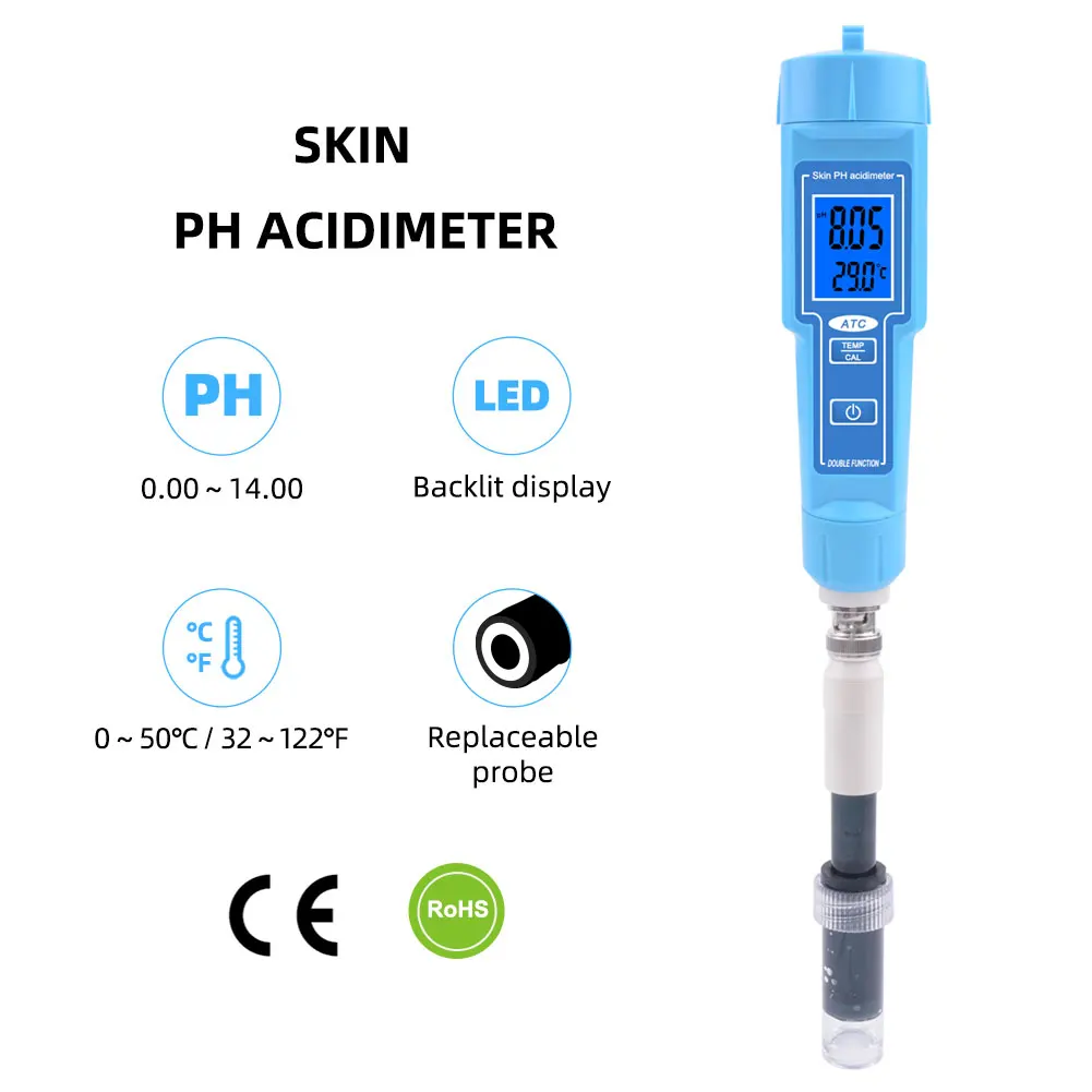 PH Meter Thermometer Pen PH-61181 For Food Soil Fruits Meat Lab Digital Acidity PH Tester Garden Tool Accessories
PH Meter Thermometer Pen PH-61181 For Food Soil Fruits Meat Lab Digital Acidity PH Tester Garden Tool Accessories