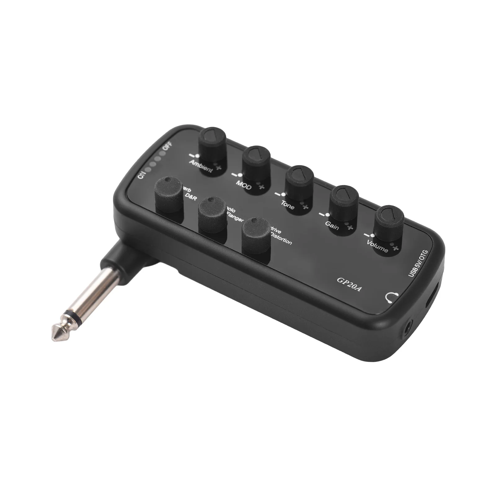 

Guitar Amplifier Mini Amp Portable Headphone Guitar Amplifier Plug and Play for 3 Built-In Speaker OTG Internal Recording