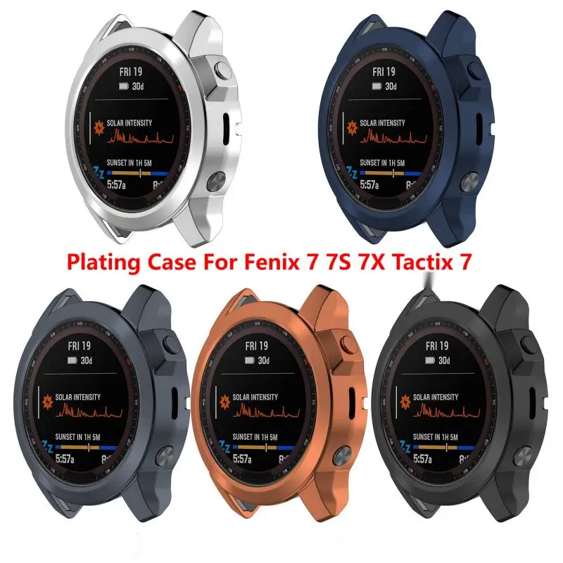 Plating TPU Protective Case Cover For Garmin Fenix 7 7S 7X Smart Watch Tactix Soft Silicone Bumper Protector Shell Accessoriess
Plating TPU Protective Case Cover For Garmin Fenix 7 7S 7X Smart Watch Tactix Soft Silicone Bumper Protector Shell Accessoriess
