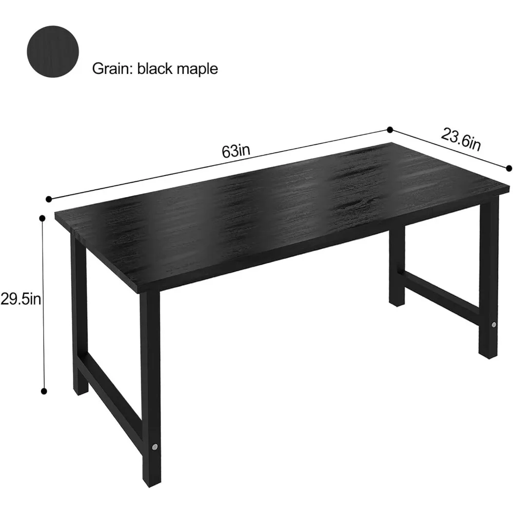 

NSdirectModern Computer Desk 63 inch Large Office Desk Writing Study Table for Home Office Desk Workstation Wide