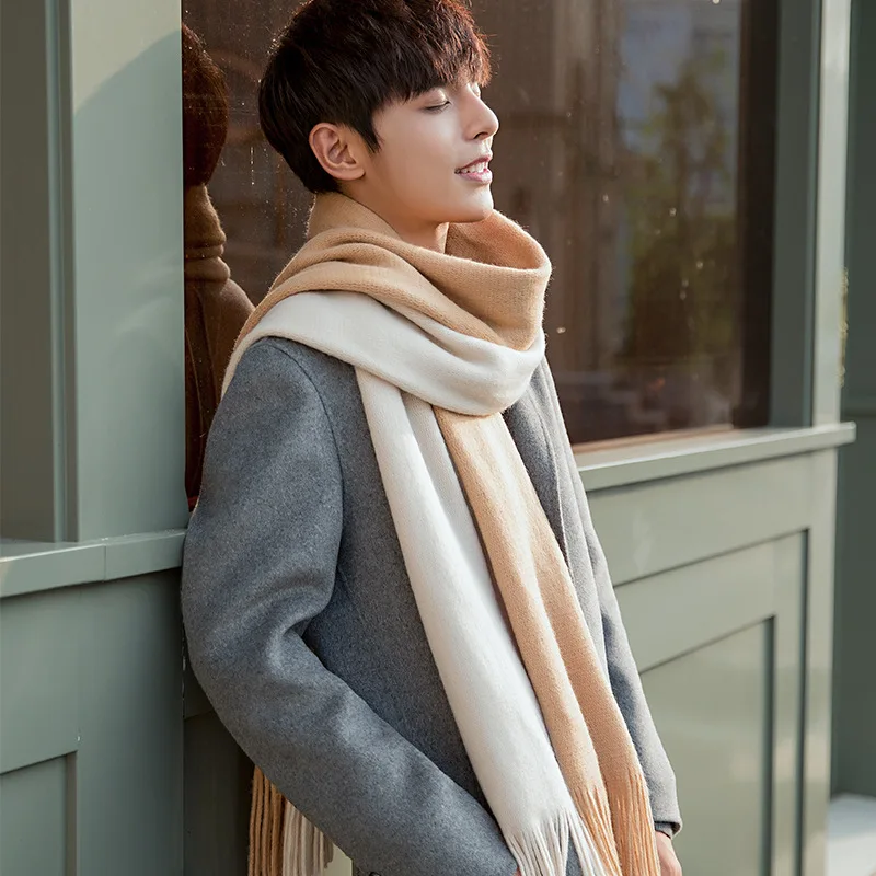 

Trend Cashmere Wool Neck Versatile Scarf Protection Women Men Advanced Warmth Shaw Double sided Brand Winter Fa _ED-W1583277975_