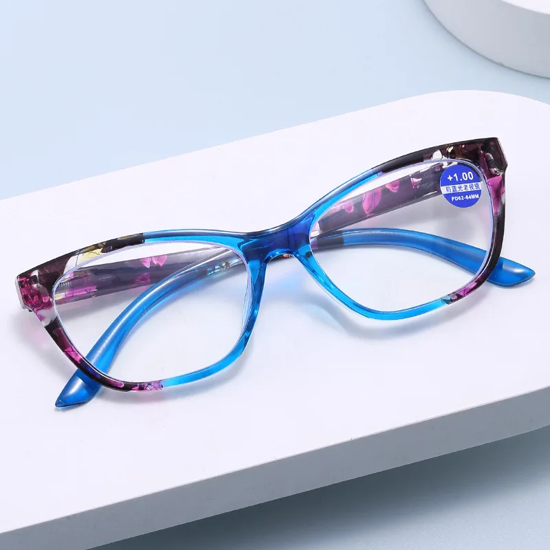 

Очки для чтения женские, модные очки кошачий глаз для дальнозоркости, винтажные очки с защитой от синего света, оптические компьютерные очки с диоптриями от + 1,0 до + 4,0