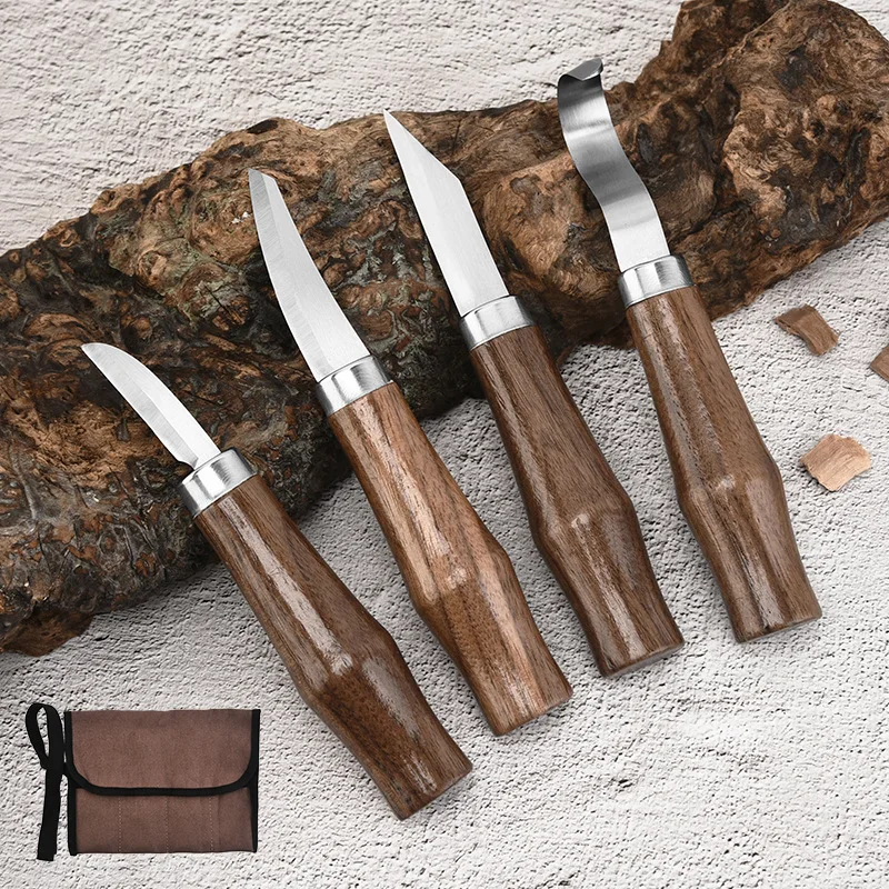 

1/7PCS Wood Carving Chisel Knife Hand Tool Set Basic Detailed Woodworkers Gouges Multi Purpose DIY Professional Alloy Steel