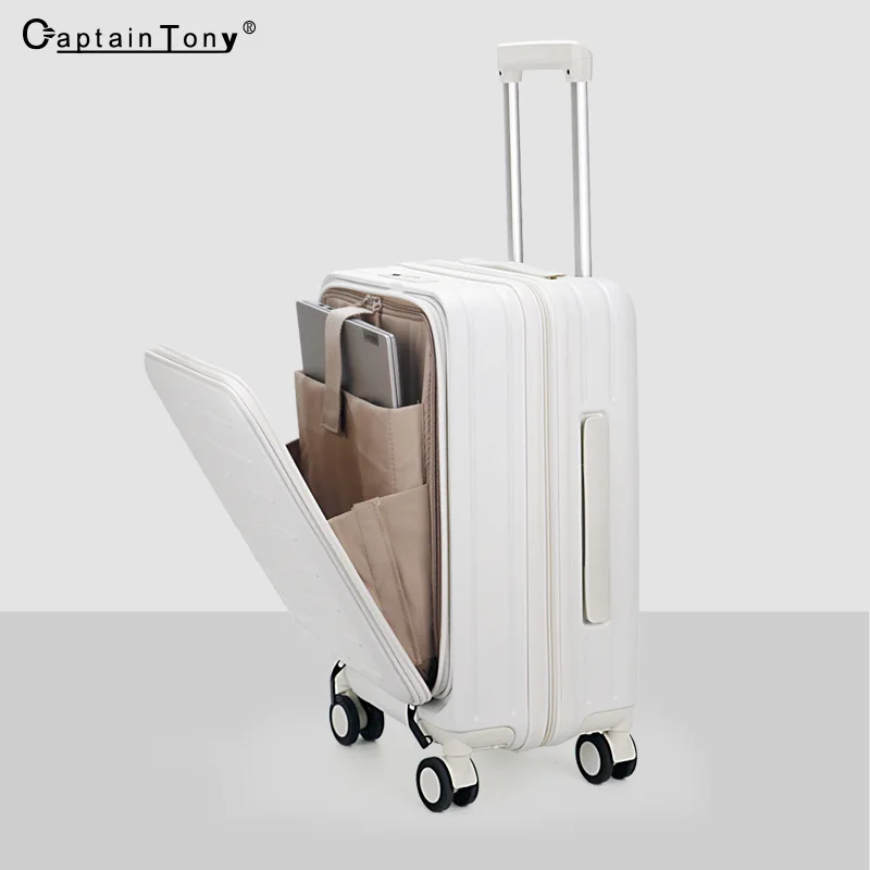 DOIAESKV new aluminum frame front open suitcase PC suitcase 20-inch student boarding case, large capacity, trolley case
DOIAESKV new aluminum frame front open suitcase PC suitcase 20-inch student boarding case, large capacity, trolley case
