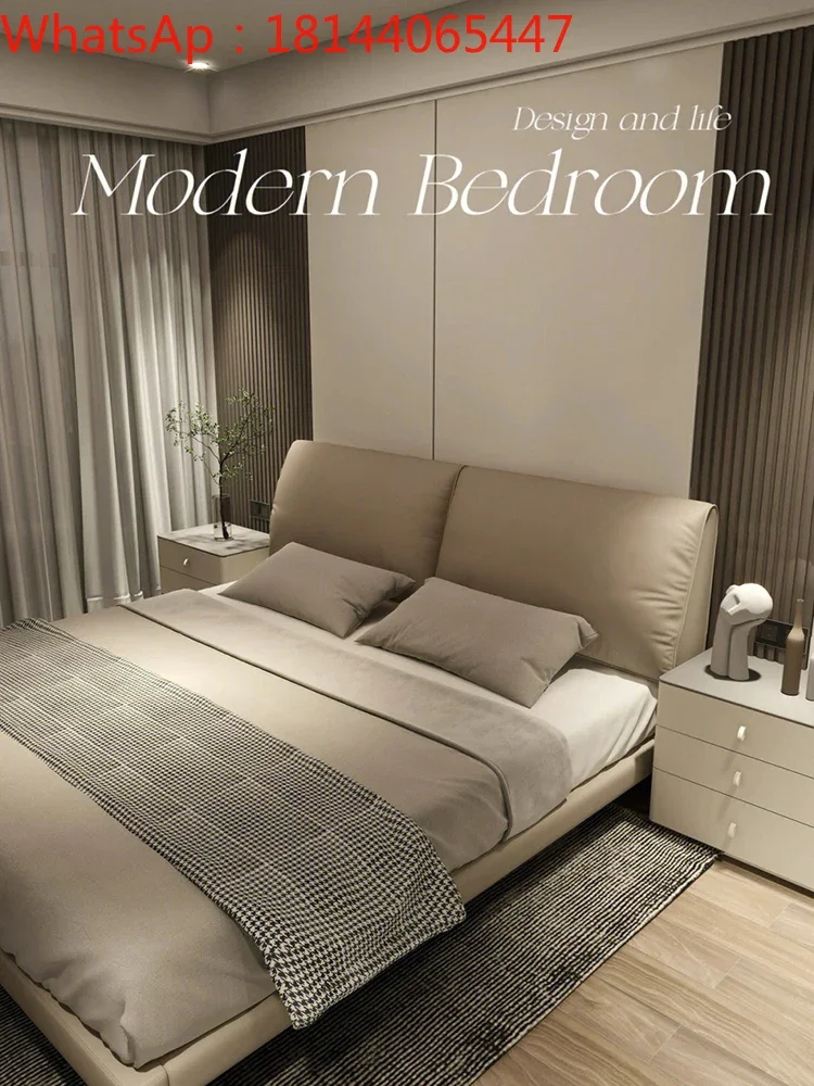 bed Italian extremely simple head leather master room network celebrity elephant ears 1.8 double light extravagant modern
bed Italian extremely simple head leather master room network celebrity elephant ears 1.8 double light extravagant modern