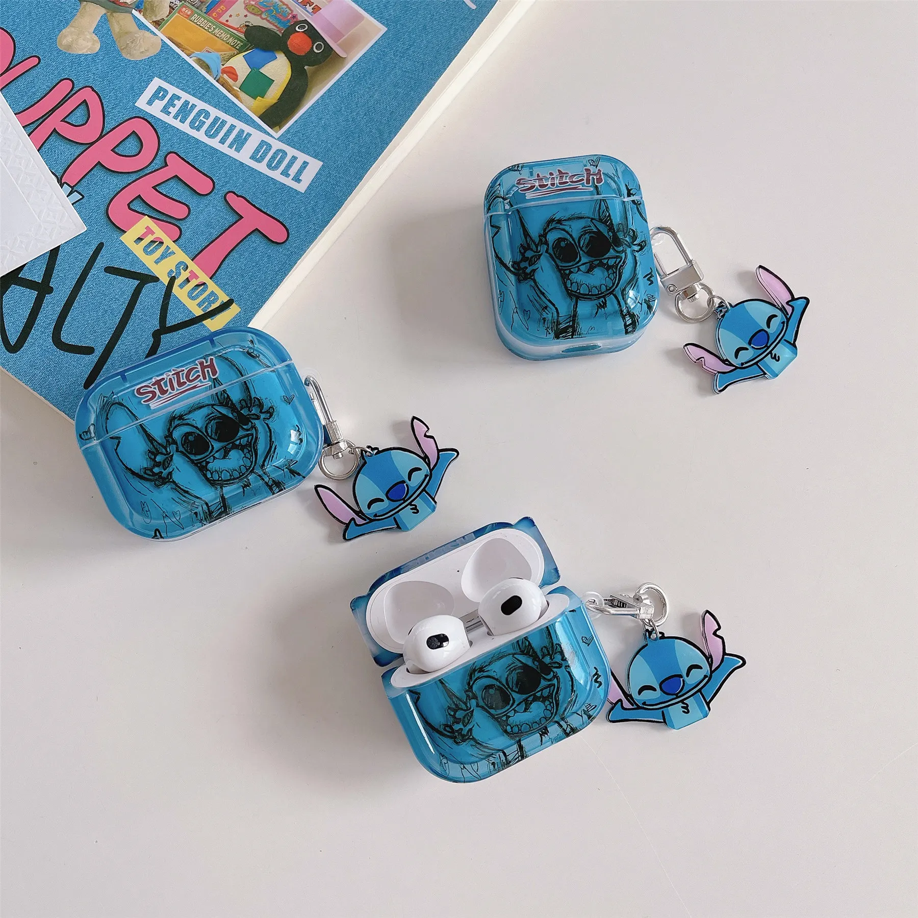 Disney Stitch Earphone Case For AirPods 3rd Bluetooth Wireless Box for AirPods 1 2 Pro 2 Soft Protective Cover With 3D Keychain
Disney Stitch Earphone Case For AirPods 3rd Bluetooth Wireless Box for AirPods 1 2 Pro 2 Soft Protective Cover With 3D Keychain