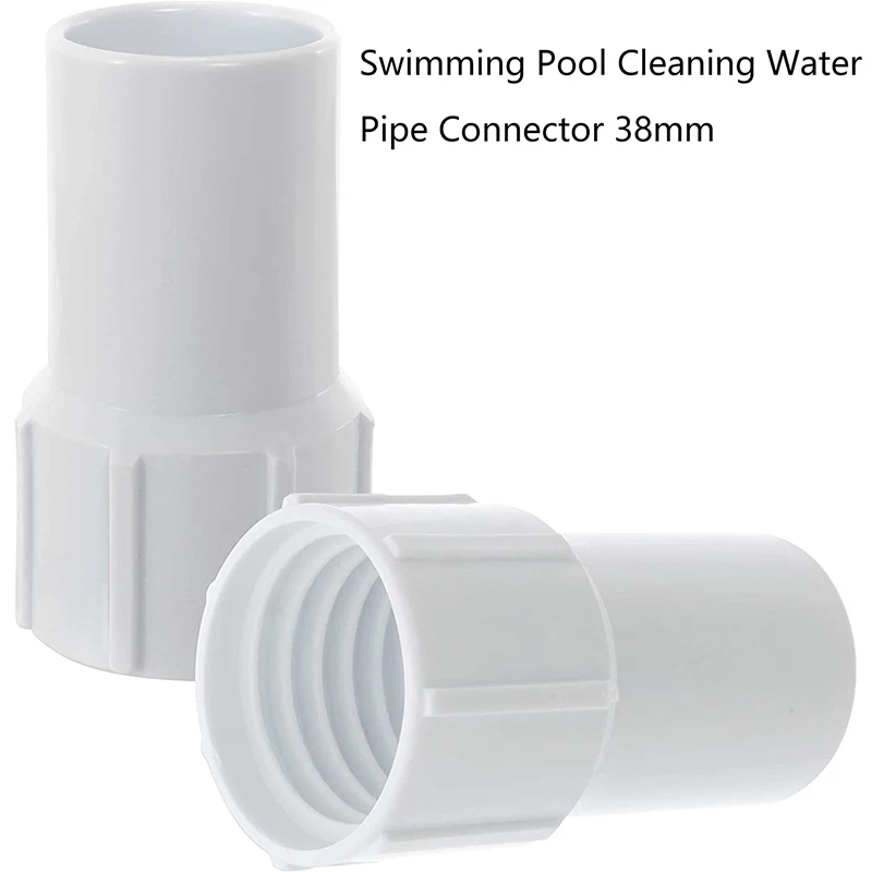 

1pc Swimming Pool Hose Connector Pool Hose End Cuff Left Hand 38mm For Pool Vacuum Hose 38mm Threaded Suction Pipe