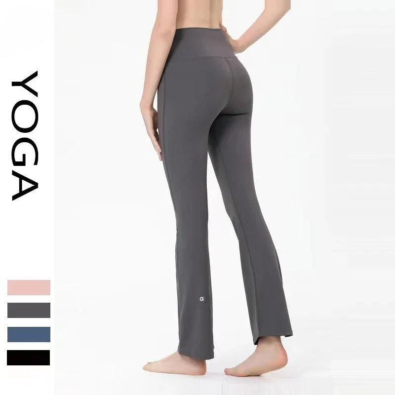 

AL0Zen nude women's yoga pants are designed with high waists and hips, and skin-friendly and slim stretch bell bottoms