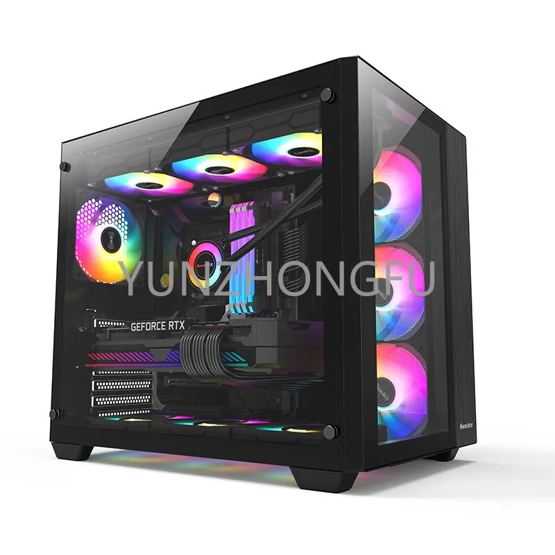 

S980 Tornado Side Transparent Tempered Glass Sea View Room Game Case Support 360 Water Cooling Applicable