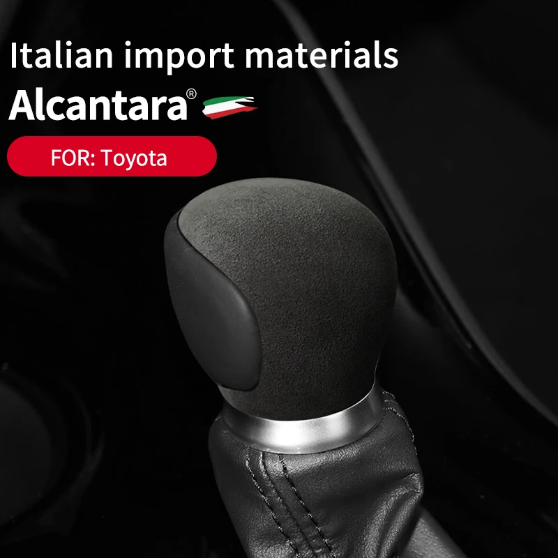 

For Toyota IZOA CHR Alcantara Suede Gear Shift Cover Car Interior Head Shifter Knob Frame Trim Protection Case