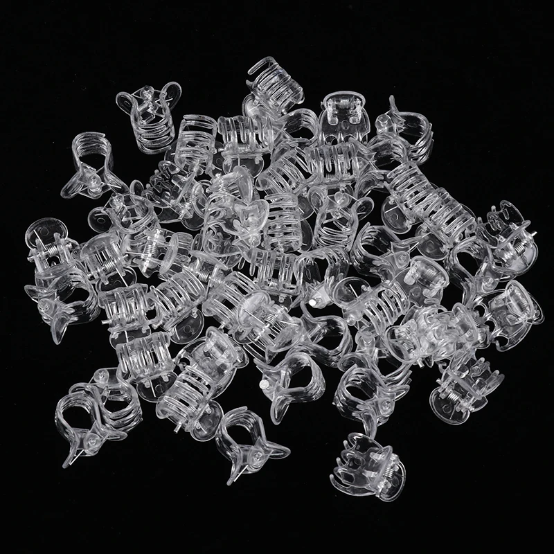 

50Pcs Transparent 6 Claws Orchid Clips Plastic Butterfly Flowers Support Clear Fixer For Garden Vine Stem Plants Climbing