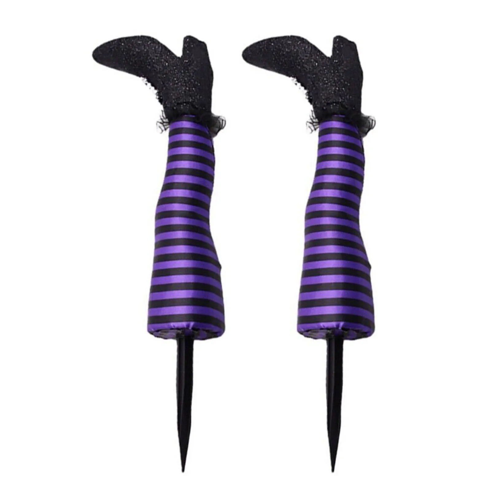 

2pcs Halloween Evil Witch Legs Prosthetic Ornament Outdoor Yard Garden Patio Lawn Stake Halloween Party Decoration Props