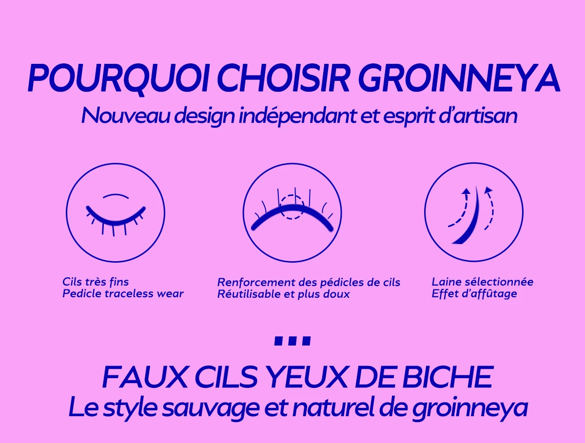 Faux cils yeux de chat cils ailés cils allongés, doux et naturels Faux cils yeux de chat cils ailés cils allongés, doux et naturels