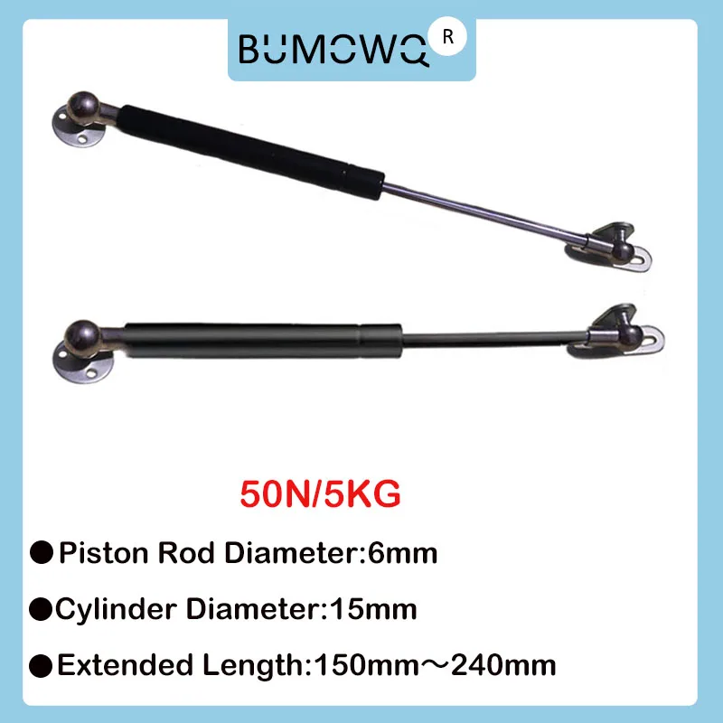 

1PC 150mm-240mm 5kg/50N Universal Strut Bars Furniture Strut Bar Gas Shock Absorber Hydraulic Lift Kitchen Cabinet Hinge