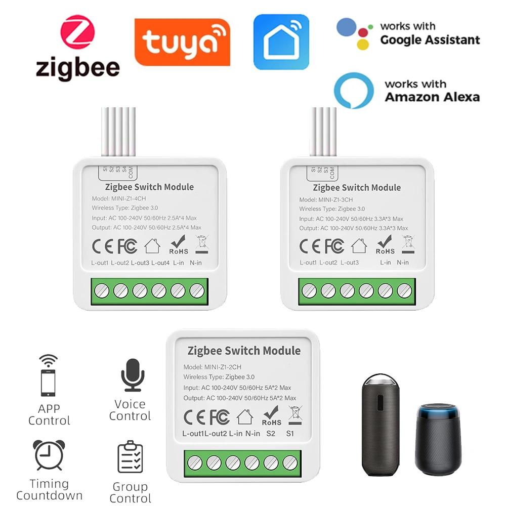 Модуль переключателя Tuya Zigbee 1/2/3/4 для умного дома, двухсторонний переключатель «сделай сам» для работы с Alexa Google home Яндекс. Алиса
Модуль переключателя Tuya Zigbee 1/2/3/4 для умного дома, двухсторонний переключатель «сделай сам» для работы с Alexa Google home Яндекс. Алиса