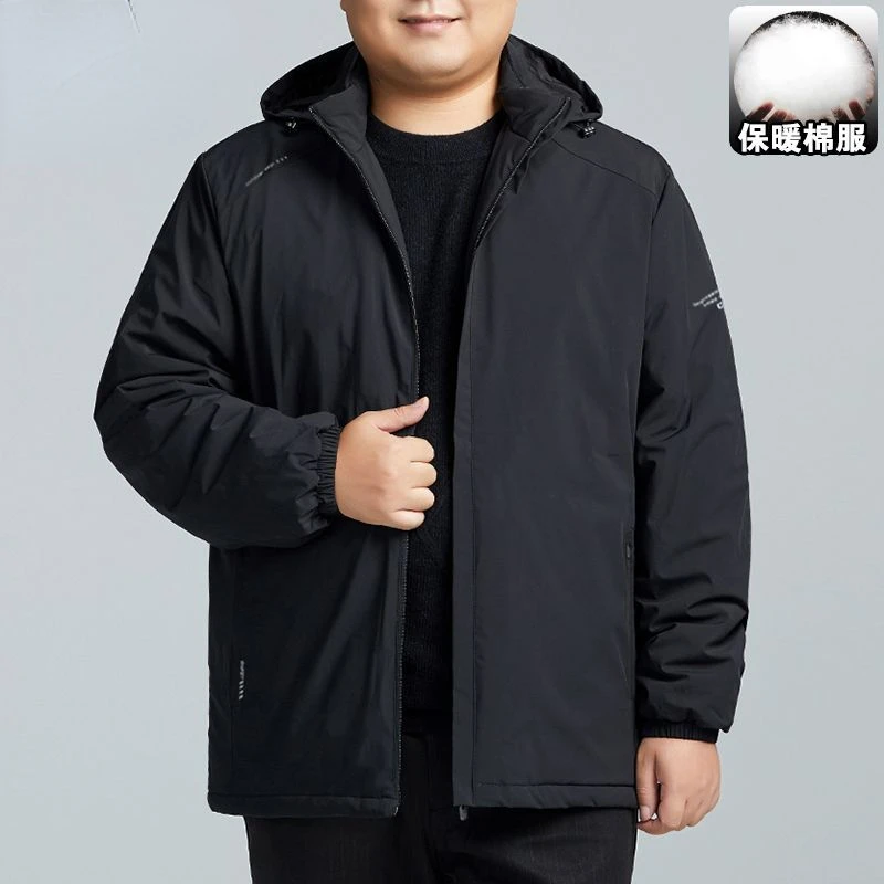 

2023 Middle Aged Men Parkas Winter Jacket High Quality Brand Lining Detachable Male Solid Hooded Coats Thick Warm Jackets V100