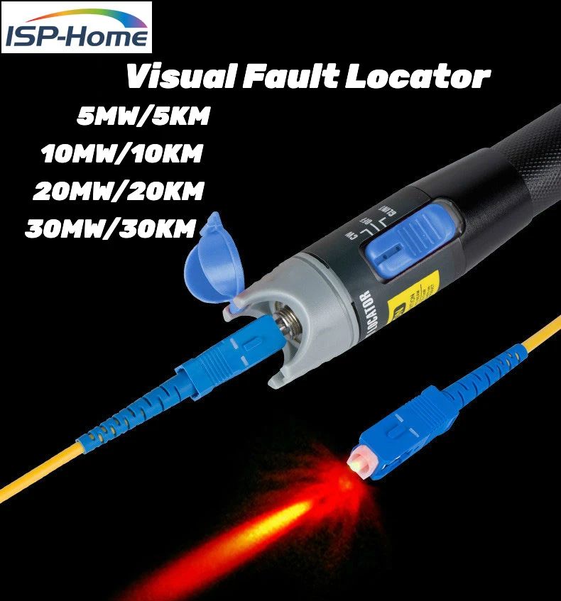 Visual Fault Locator (VFL) ST/SC/FC Interface Fiber Optic Cable Tester Meter with 2.5mm Connector 5KM~30KM for FTTx Network
Visual Fault Locator (VFL) ST/SC/FC Interface Fiber Optic Cable Tester Meter with 2.5mm Connector 5KM~30KM for FTTx Network
