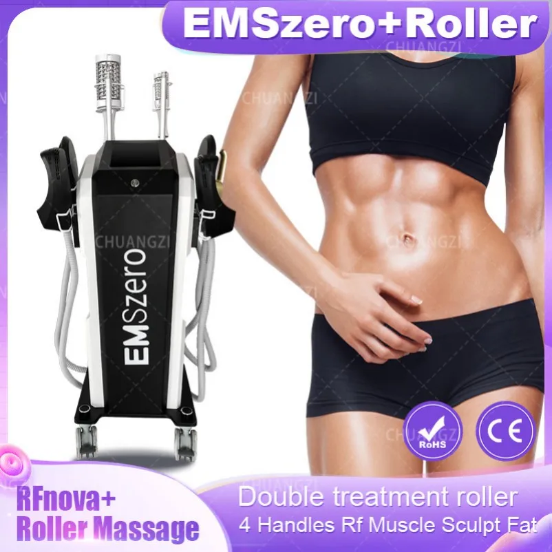 

EMSzero-Electromagnetic Fat Burning Machine RF Handles Roller Slimming Body Shaping EMS Building Muscle Stimulator Beauty Salon