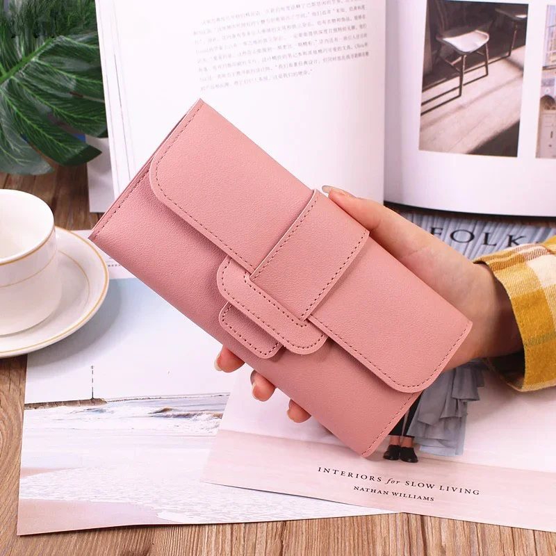 PU Leather Women Wallets Luxury Long Hasp Fold-over Pattern Coin Purses Female Brand Solid Colors New Thin Clutch Phone Bag
PU Leather Women Wallets Luxury Long Hasp Fold-over Pattern Coin Purses Female Brand Solid Colors New Thin Clutch Phone Bag